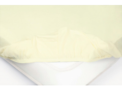 Простыня на резинке трикотажная в кроватку Ecotex нежно-желтая
